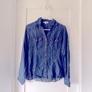 Cloth & Stone button-down denim-style shirt (XS)